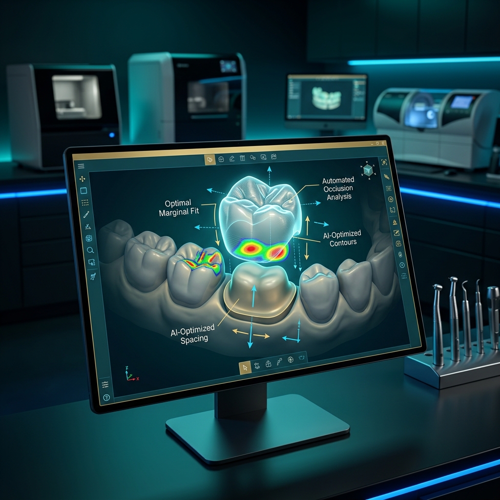 AI Automated Dental Crown Design 3D Model